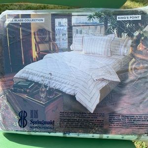 Vintage Bill Blass Springmaid King sheet set No-Iron Percale in ‘King’s Point’